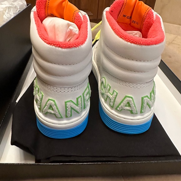 Authentic New With Tags Chanel Calfskin HighTop Sneakers - Picture 3 of 9